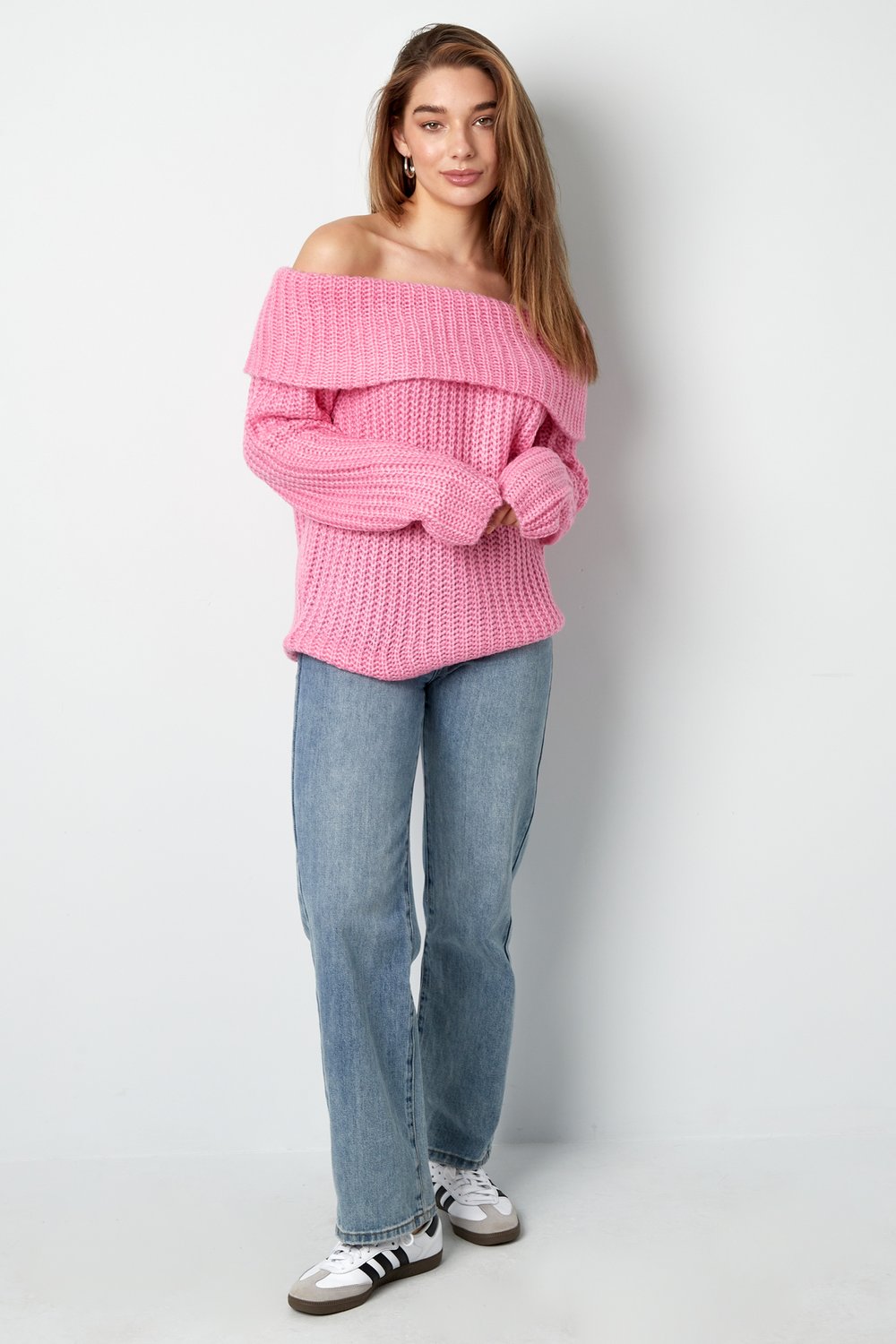 Knitted off-the-shoulder sweater h5Picture7